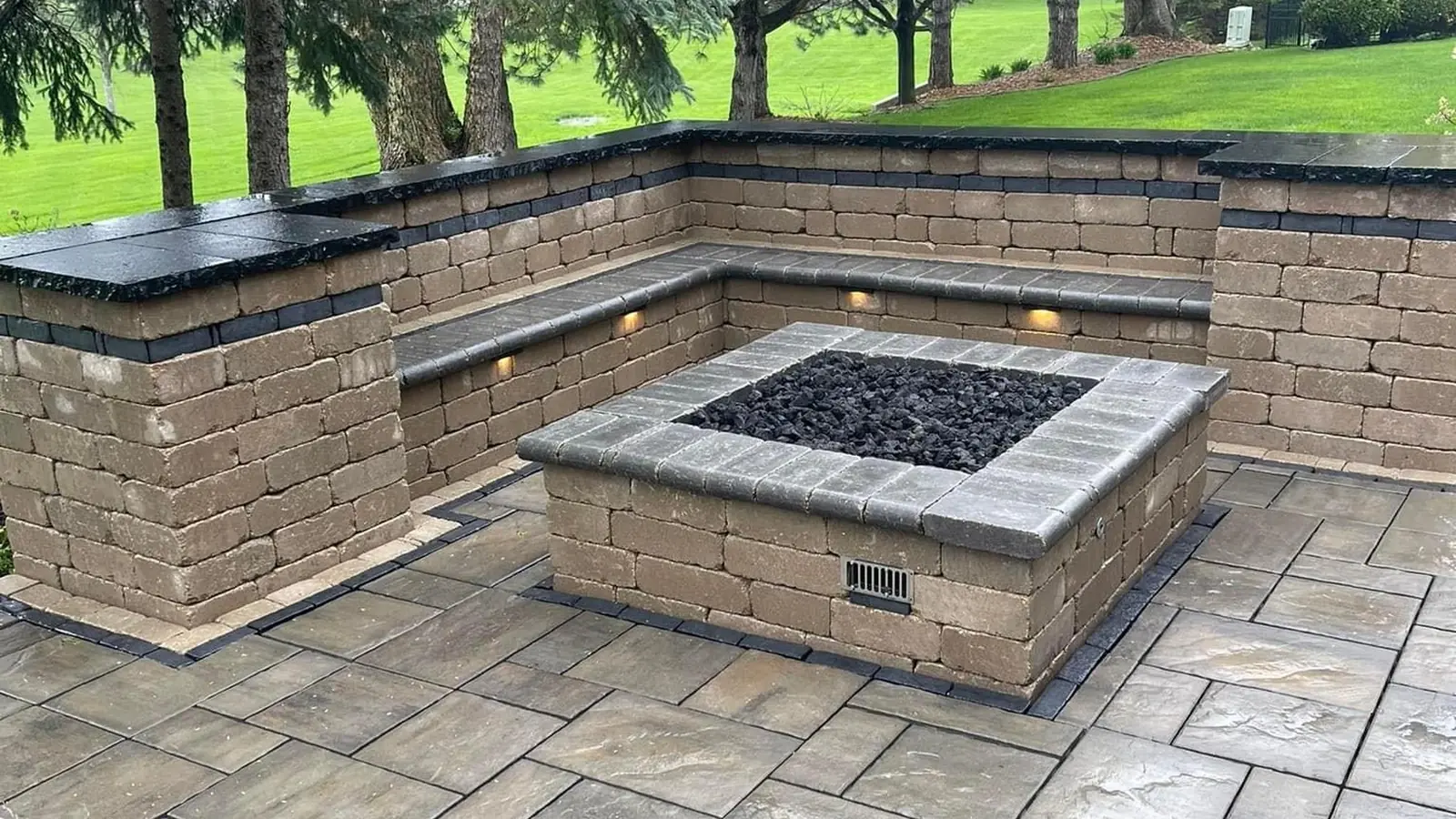 Daily Landscaping crew on a hardscape project in Greater Pittsburgh