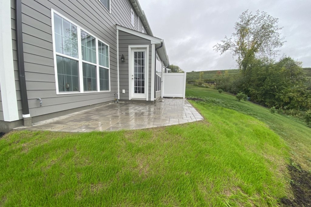 Paver patio installed by Daily Landscaping at a home in Cranberry Township, PA