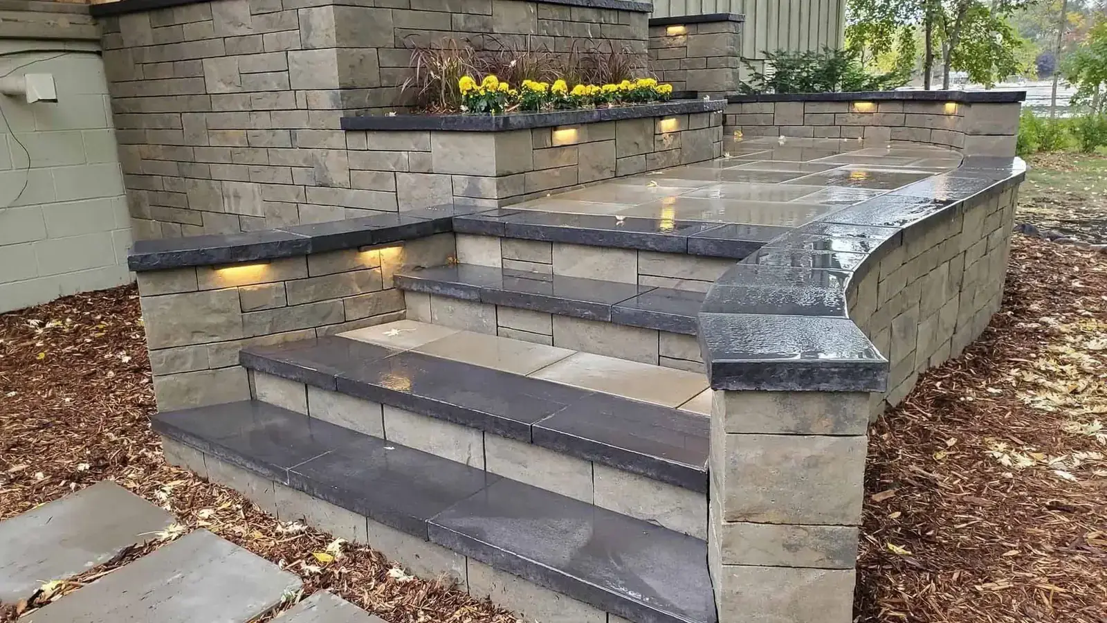 Daily Landscaping crew on a hardscape project in Greater Pittsburgh